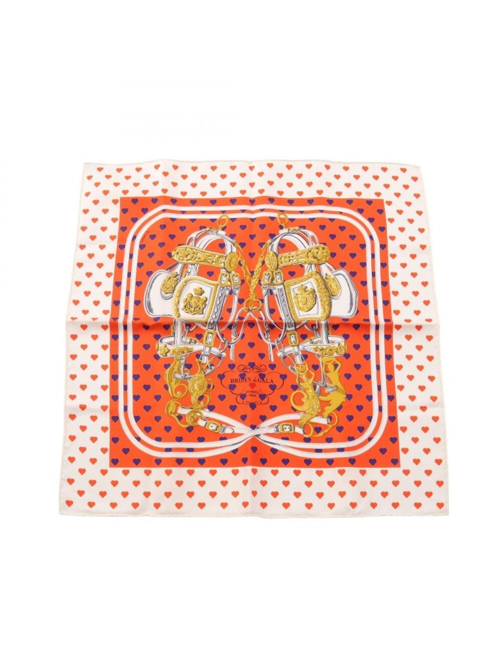 Hermes Scarf Petit Carre 45 Brides de Gala Love Silk